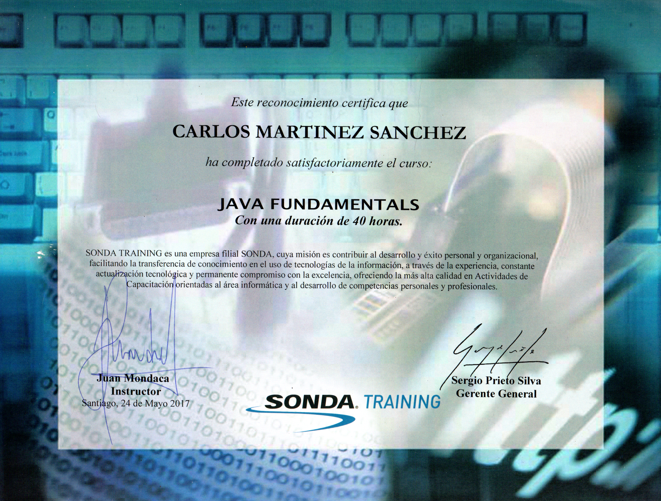 Certificado Java Fundamentals