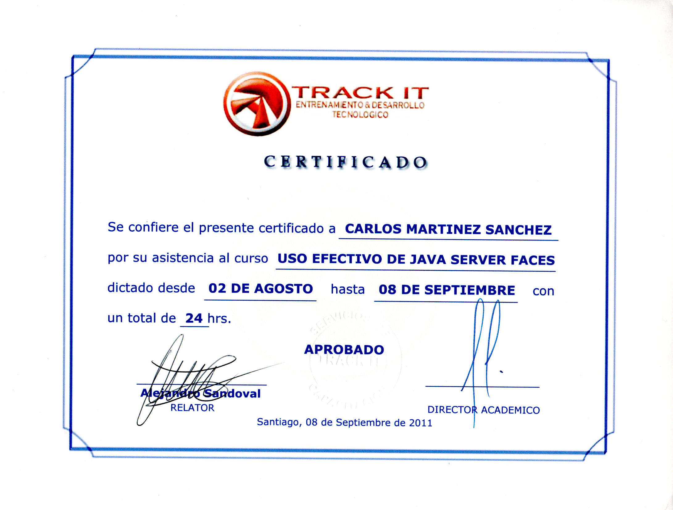 Certificado Uso Efectivo de Java Server Faces
