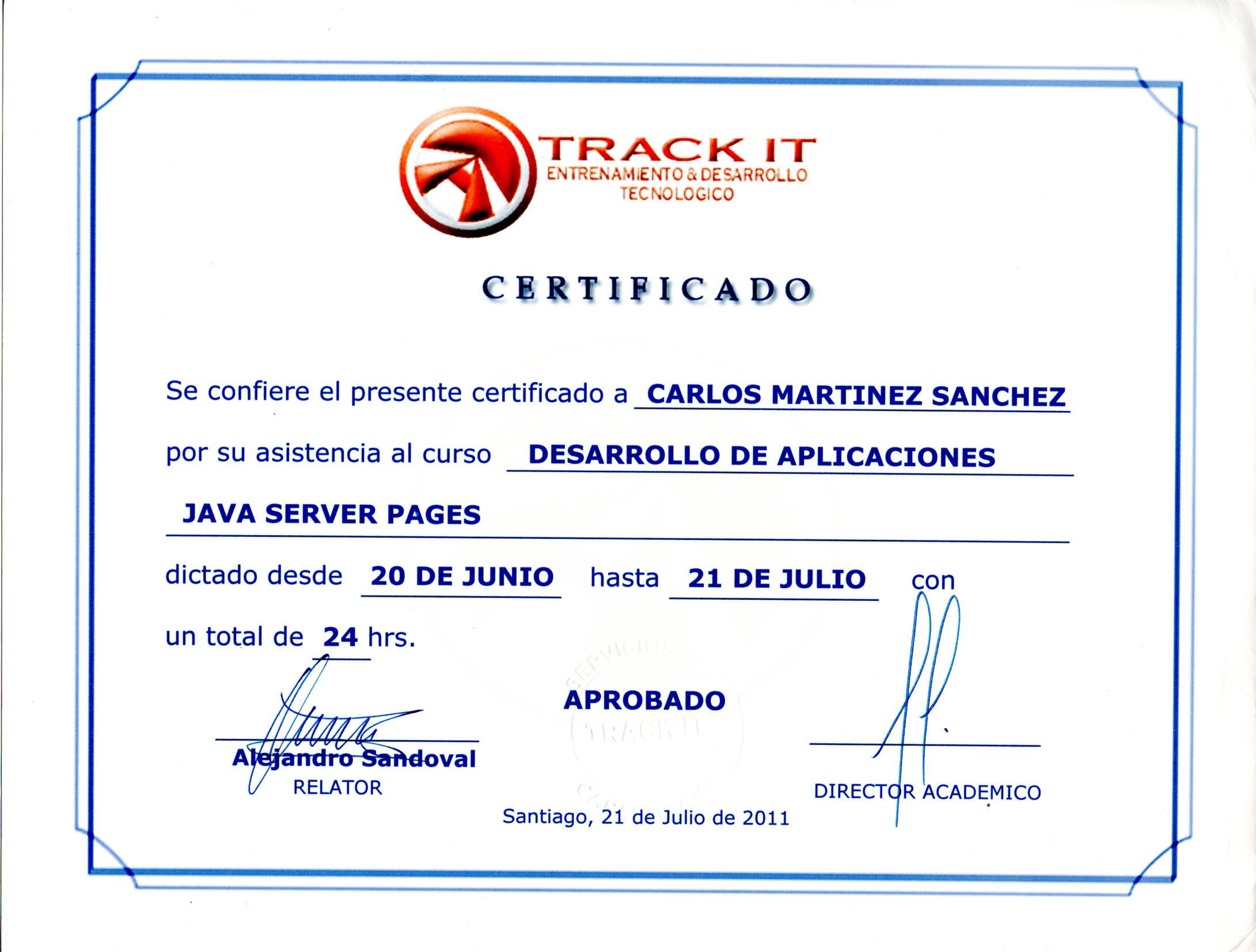 Certificado Desarrollo de Aplicaciones Java Server Pages